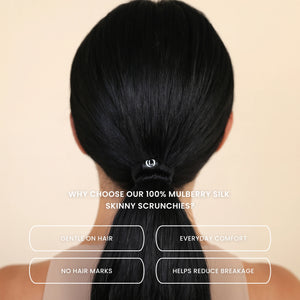 Mulberry Silk Skinny Scrunchies