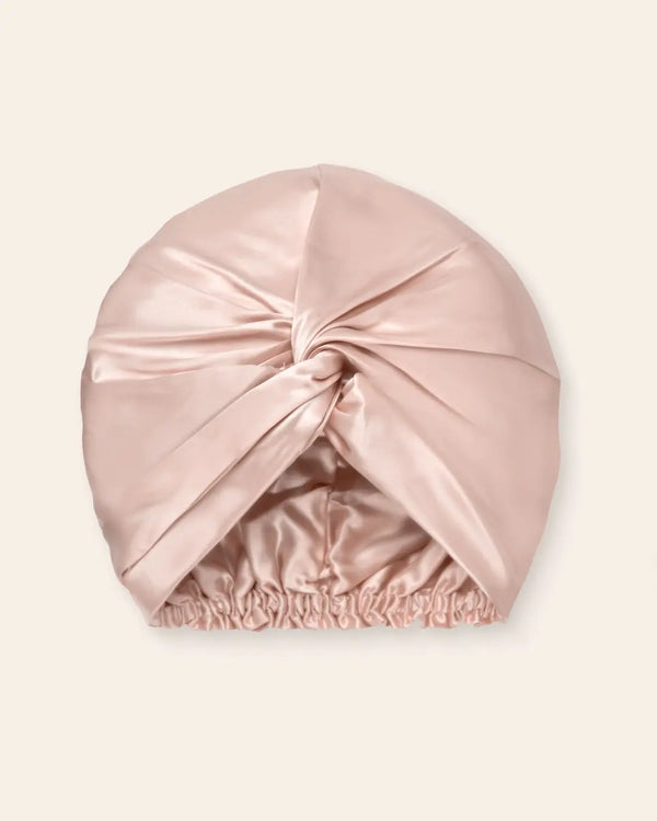 Lenoites Mulberry Silk Sleeping Cap in the color Pink