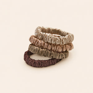 Mulberry Silk Skinny Scrunchies