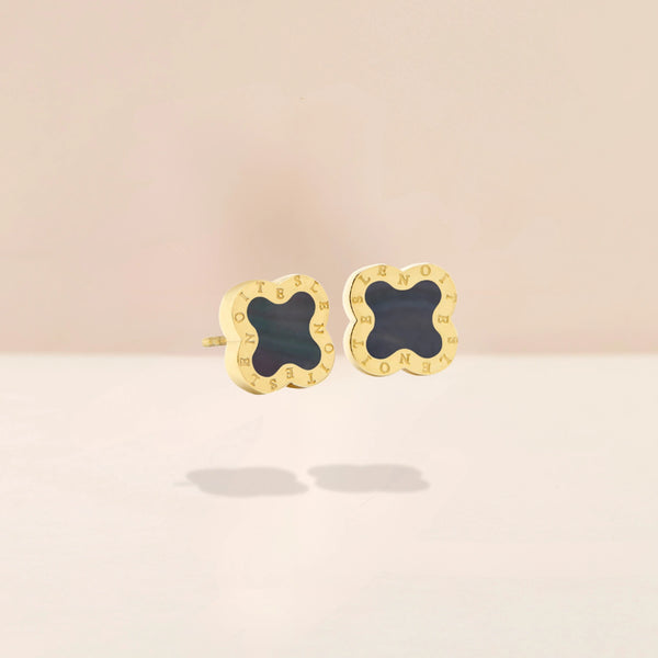Earrings Mini Gold Grey