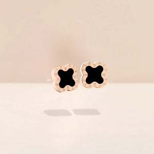 Earrings Mini Rosegold Black