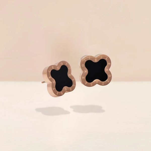 Earrings Rosegold Black