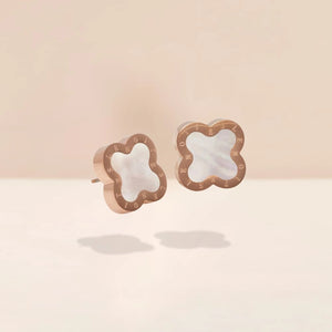 Earrings Rosegold White