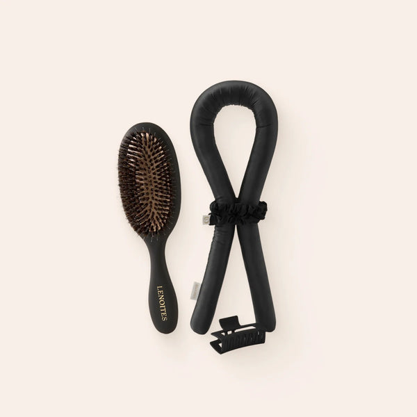 Heatless Curls + Wild Boar Hair Brush Set