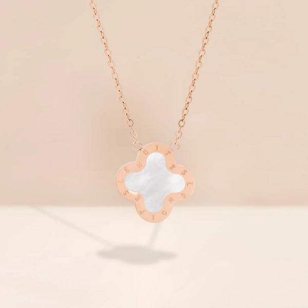 Necklace Rosegold White