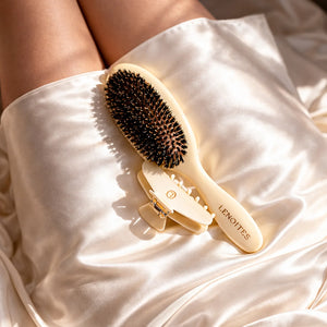 Wild Boar Hair Brush with Cleaning Tool