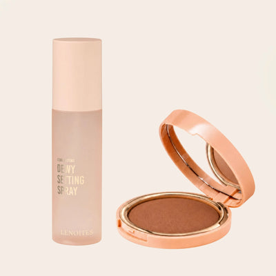 Powder Bronzer + Long Lasting Setting Spray Duo