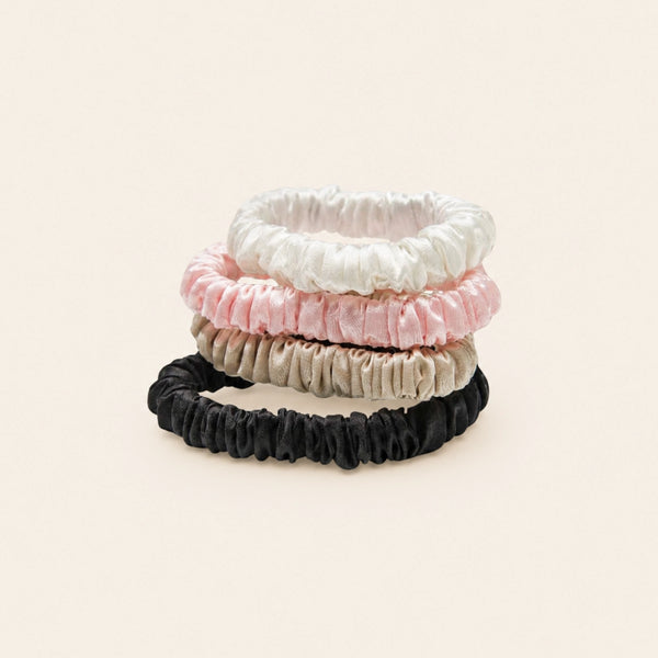 Mulberry Silk Skinny Scrunchies